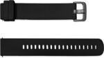Laineline silikoonrihm 20 mm, nutikate ja spordikellade jaoks, must - Pilt 2
