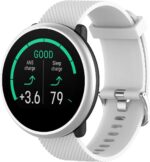 Wave silikoonrihm 20 mm, nutikellade ja spordikellade jaoks valge - Pilt 5