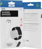Laineline silikoonrihm 22mm, nutikellade ja spordikellade jaoks, must