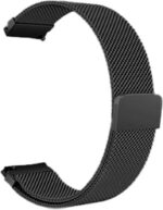 Laineline terasest punutud rihm 20mm, nutikellade ja spordikellade jaoks, must - Pilt 4