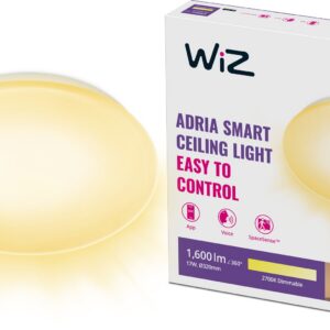 WiZ Adria -kattovalaisin, round, 17 W, 2700K, himmennettävä