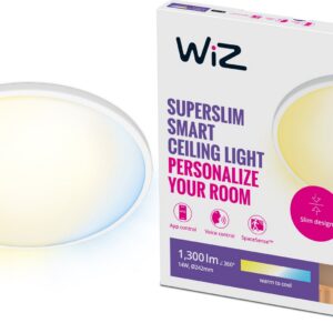 WiZ SuperSlim laelamp, ümmargune, valge, 14 W, reguleeritav valge, Wi-Fi