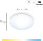 WiZ SuperSlim laelamp, ümmargune, valge, 14 W, reguleeritav valge, Wi-Fi - Pilt 5