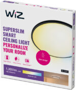 WiZ SuperSlim laelamp, ümmargune, must, 14 W, reguleeritava valgega, Wi-Fi - Pilt 2