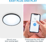 WiZ SuperSlim laelamp, ümmargune, must, 16 W, reguleeritav valge, Wi-Fi - Pilt 5