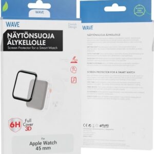 Wave 3D PMMA ekraanikaitse, Apple Watch 45 mm, must