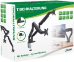 InLine topeltmonitorivars kahe monitori jaoks, gaasvedruga, USB 3.0, must - Pilt 3