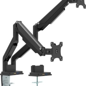 InLine topeltmonitorivars kahe monitori jaoks, gaasvedruga, USB 3.0, must