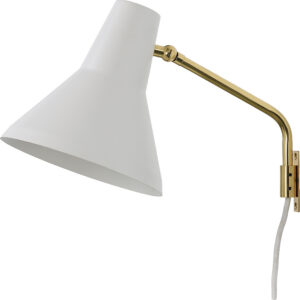 Innolux Carin seinalamp, E27, valge/messing