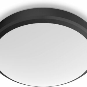 Philips Doris CL257 laevalgusti, ümmargune, must, IP44, 600 lm, 2700K