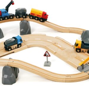 BRIO World 33210 - Rail & Road kivide laadimise raudtee