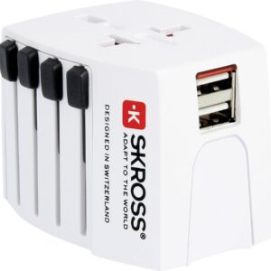 SKROSS MUV USB 2xA reisiadapter kahe USB-pordiga