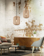 Trio Runa rippvalgusti 35 cm, E27, mattmust/sisal - Pilt 5
