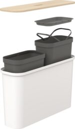 SmartStore Collect Slim 46 L sorteerimiskomplekt, valge