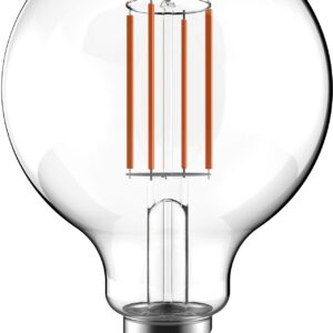 Airam LED G95 pirn, E27, 3000K, 470lm, läbipaistev kuppel