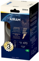 Airam LED G95 pirn, E27, 3000K, 470lm, läbipaistev kuppel - Pilt 4
