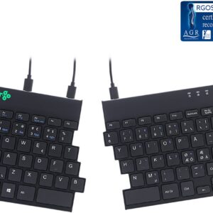R-Go Split Break kaheosaline ergonoomiline klaviatuur, must