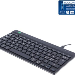 R-Go Compact Break ergonoomiline klaviatuur, juhtmega, must