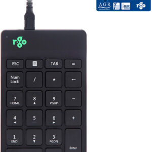 R-Go numbriklaviatuur, juhtmega, must