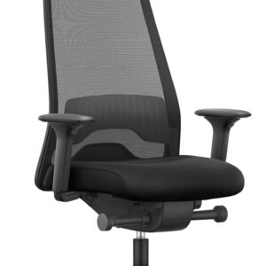 Interstuhl EVERYis1 -työtuoli niskatuella, verkkoselkänoja, musta