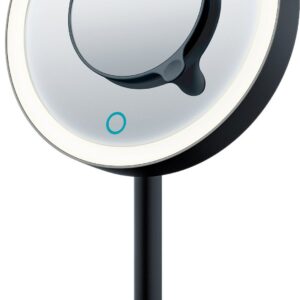 Beurer BS 45 meigipeegel, must 17,5 cm, LED valgusti ja suurenduspeegliga, patareitoitega