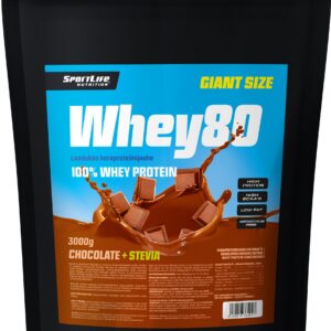 SportLife Whey80 šokolaadi ja steviaga vadakuvalk, 3 kg