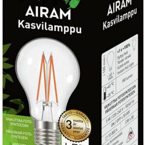 Airam LED taimelamp, E27, kirgas, hõõgniit 180 lm