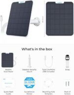 Reolink Solar 2 päikesepaneel Reolinki kaameratele, valge - Pilt 3