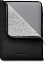 Villpähkliga nahkümbris 13/14-tollisele MacBook-ile, must