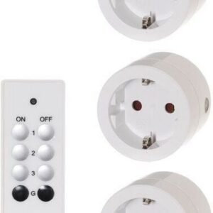 Tarmo kaugjuhtimisega pistikupesad, sisekasutuseks, 3 tk