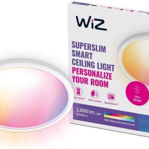 WiZ SuperSlim laelamp, ümmargune, valge, WiFi, 22 W, RGB, 2200-6500 K, 2600 lm