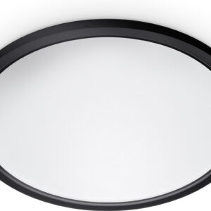 WiZ SuperSlim kattovalaisin, pyöreä, musta, WiFi, 32 W, RGB, 2200-6500 K, 3750 lm