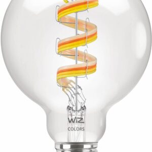 WiZ nutipirn, E27, G95, RGB, Wi-Fi, 2200-6500 K, läbipaistev, 470 lm, 1 tk