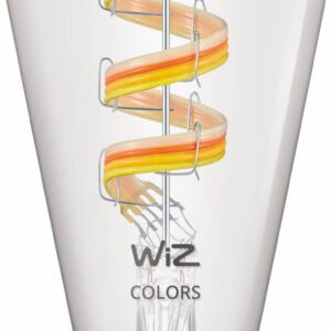 WiZ nutipirn, E27, ST64, RGB, Wi-Fi, 2200-6500 K, läbipaistev, 470 lm, 1 tk