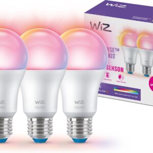 WiZ nutipirn, E27, A60, RGB, Wi-Fi, 2200-6500 K, 806 lm, matt, 3 tk