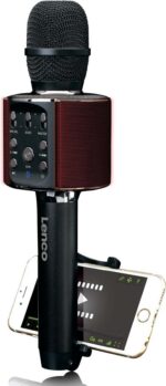 Lenco BMC-090 karaoke mikrofon, must - Pilt 3