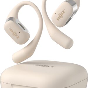 Shokz OpenFit juhtmevabad kõrvaklapid, beež
