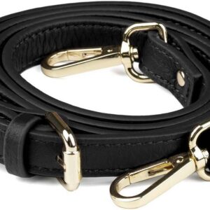 Aarni -hirvennahkainen olkahihna, musta/kulta