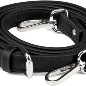 Aarni -hirvennahkainen olkahihna, musta/hopea