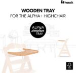 Hauck Alpha Wooden Tray söögitoolialus, naturaalne - Pilt 2