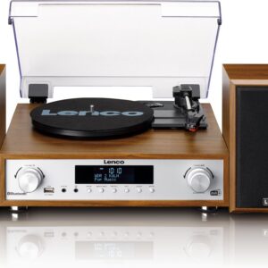 Lenco MC-160 levysoitin kaiuttimilla, pähkinä
