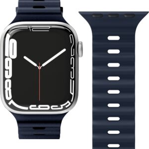 Vonmählen Ocean Band silikoonrihm, Apple Watch 38 / 40 / 41, tumesinine