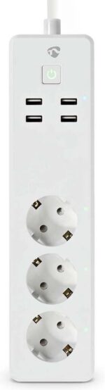 Nedis SmartLife WIFIP312FWT nutikas pikendusjuhe, 16 A, 3680 W