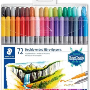 Staedtler 2-otsaline vildika-/kiudpliiats 72 värvi