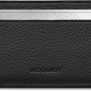 Woolnut nahast kaardihoidja - kaardihoidja, must