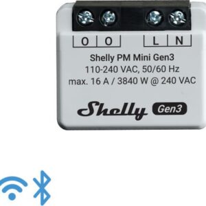 Shelly PM Mini Gen3 -virtamittari wifi-verkkoon