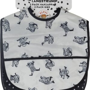 Peppi Pikksukk õhtusöögitaldrik, 2 tk, must