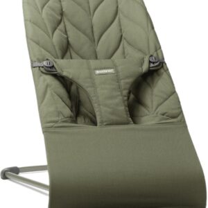 BabyBjörn Bliss Woven -sitteri, dark green, lehtikuvioitu