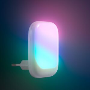 Fuj:tech Compact Lumina RGB öövalgusti hämaralülitiga, 2 tk, valge