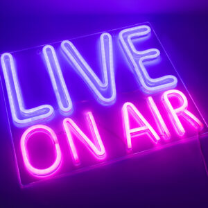 Fuj:tech Neon Live On Air LED-seinalamp